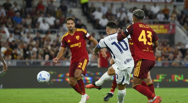  Roma-Inter 2-2, le pagelle: Lautaro (8) doppietta da fuoriclasse, Koné (8) e il mistero della sostituzione, Molina (7) fondamentale 