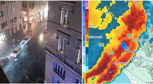  Bomba d'acqua su Roma, nubifragio con fulmini e forti raffiche di vento sulla Capitale: allagamenti e disagi 
