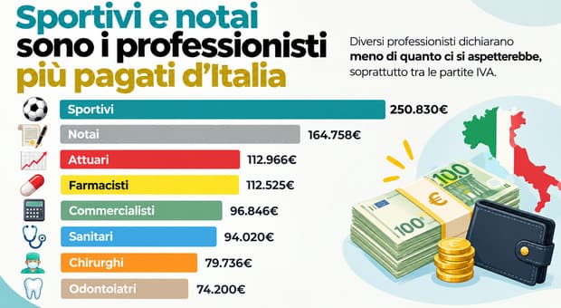  Stipendi, ecco chi guadagna di più in Italia: la nuova classifica di dipendenti, professionisti e autonomi 