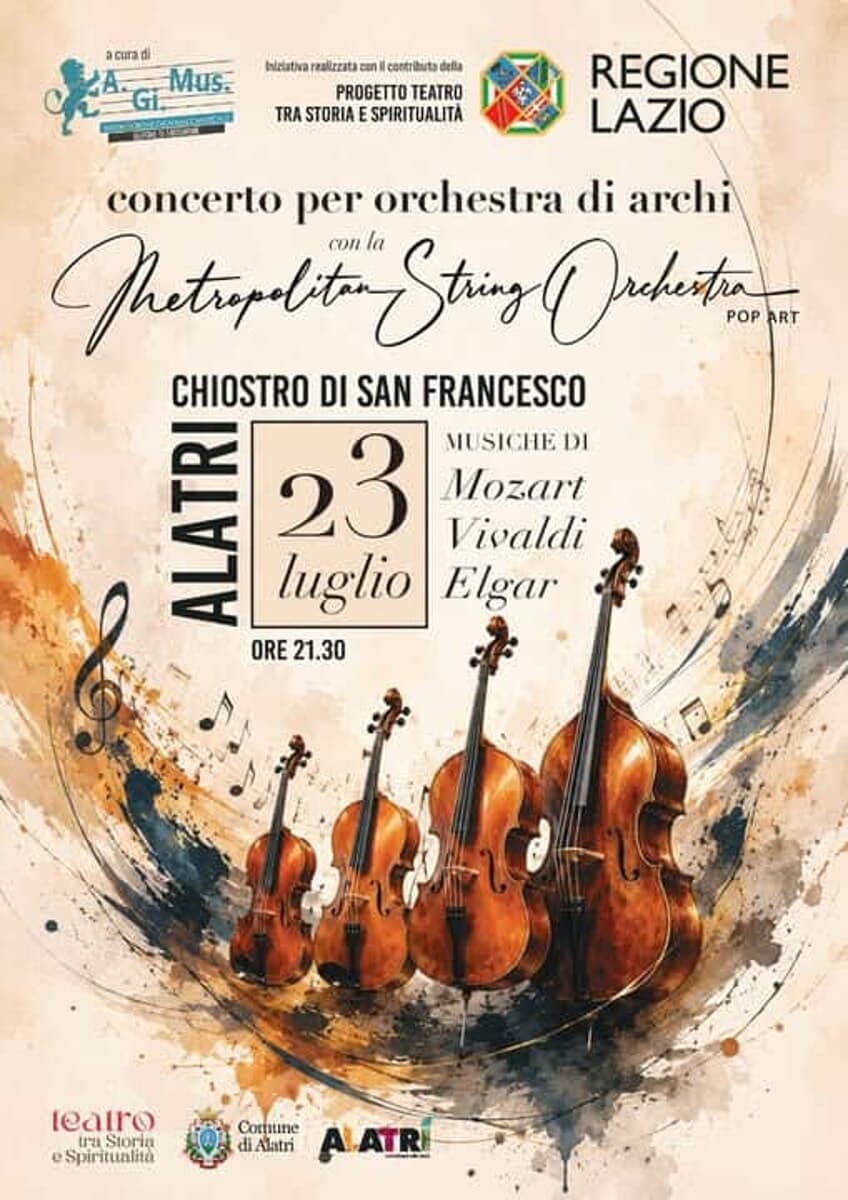 Alatri, concerto per orchestra di archi firmato dalla Metropolitan String Orchestra