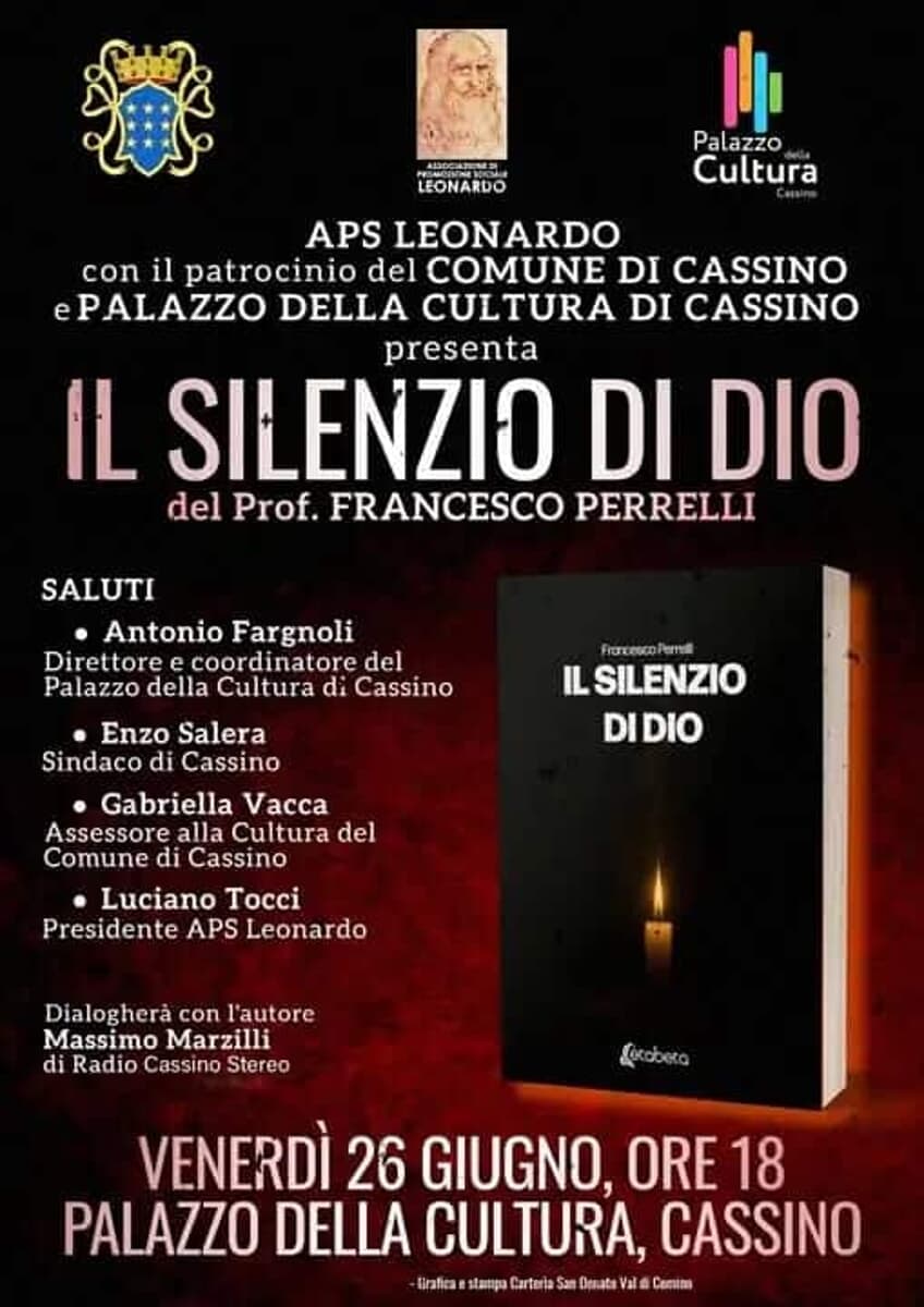 Cassino, presentazione del libro "Il silenzio di Dio"