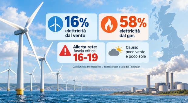  L'energia eolica è un flop? Il caso della Gran Bretagna dove il vento crolla e risorge il gas 