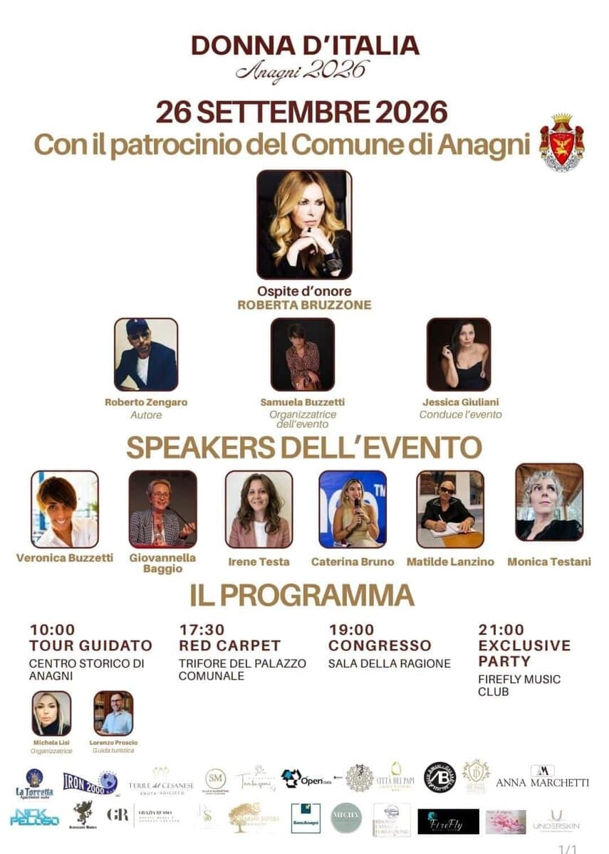Anagni, Donna d’Italia 2026