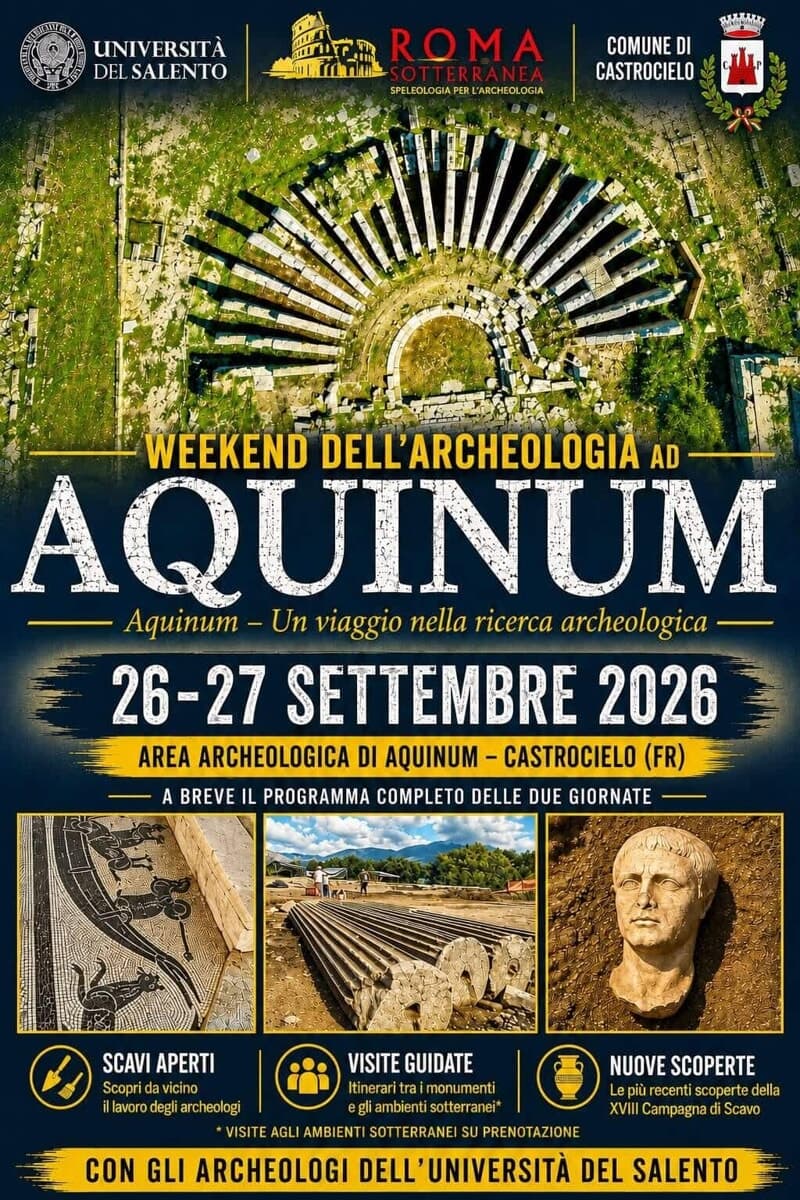 Castrocielo, Weekend dell’Archeologia ad Aquinum