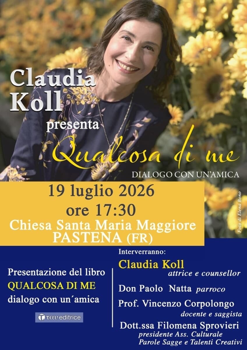 Pastena, presentazione del libro "Qualcosa di me - dialogo con un'amica" di Claudia Koll