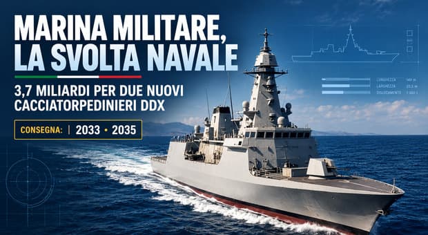  Italia verso il primato navale in Europa: al via il progetto Ddx da 3,7 miliardi per due cacciatorpedinieri di ultimissima generazione 
