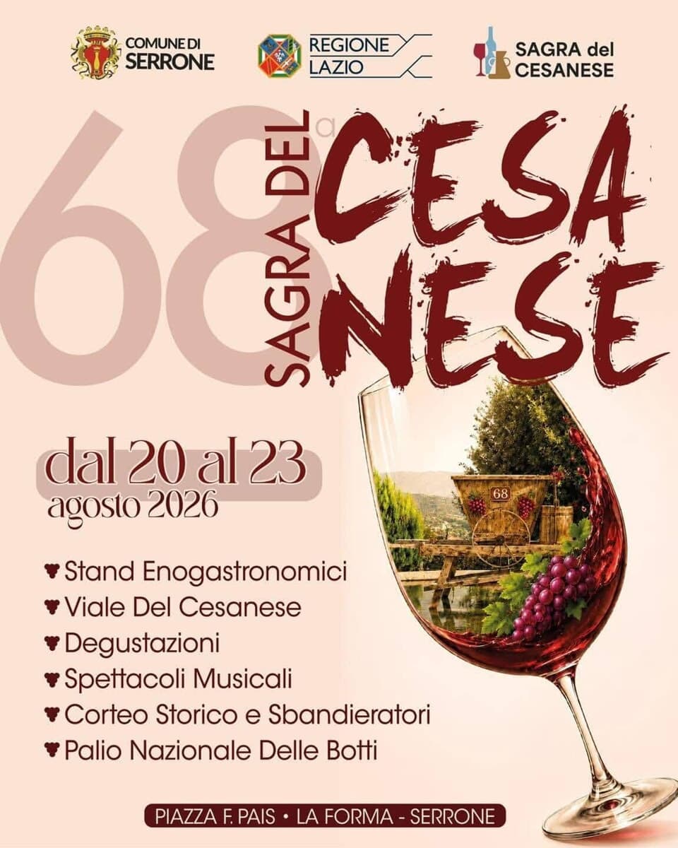 Serrone, sagra del Cesanese 2025