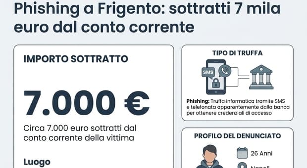  Phishing, 7 mila euro spariscono dal conto: truffato un 26enne dopo un sms della banca 