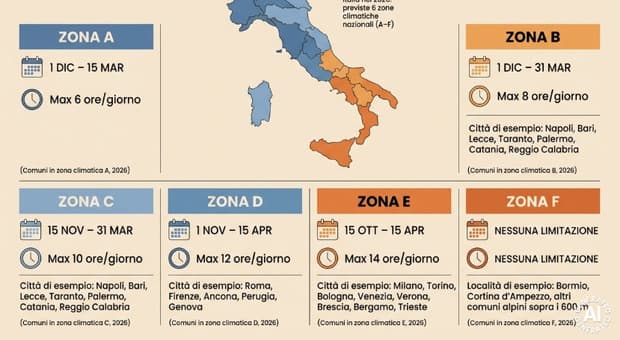  Termosifoni, quando si possono accendere nel 2026: da Roma a Milano e Napoli, le date città per città 