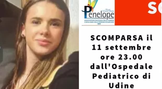  Martina Rinaldi, ragazza di 15 anni scompare a Udine: è uscita dall'ospedale pediatrico 