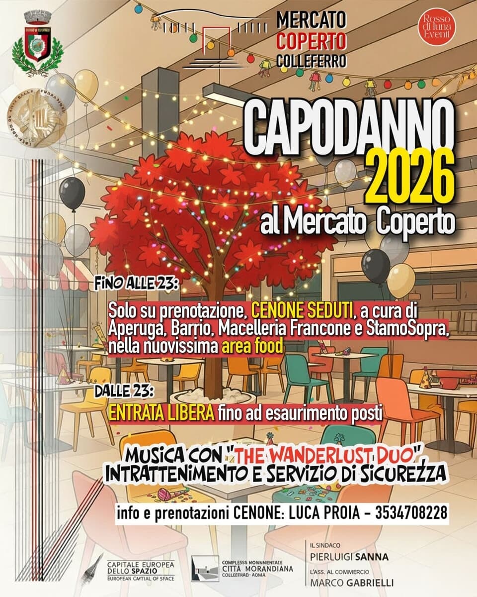 Colleferro, capodanno al mercato coperto