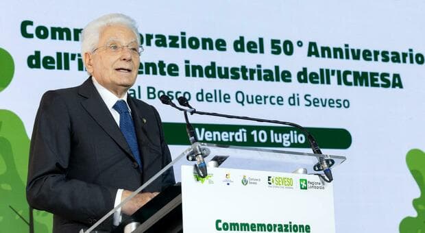  Mattarella a Seveso per i 50 anni dal disastro: «Il progresso tecnologico sia a servizio dell'uomo» 
