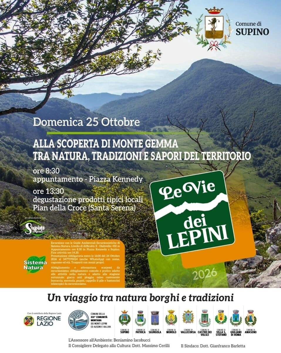 Supino, scoperta di Monte Gemma, tra natura e sapori del territorio