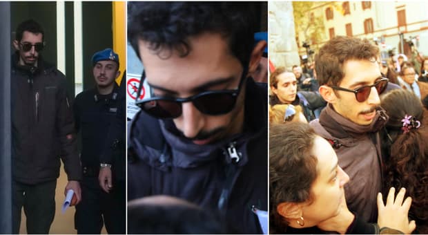  Youssef Siher uscito dal carcere di San Vittore: gli applausi dei sostenitori e il ?cordone di protezione? fino all'auto 