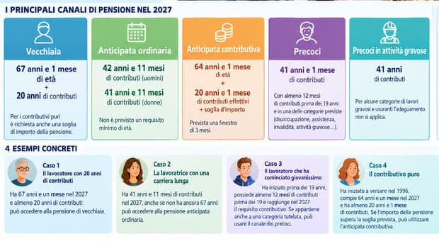  Pensioni, chi potrà andarci nel 2027? Età, contributi e tutte le vie d'uscita 